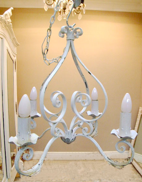 french antique iron chandelier